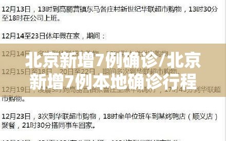 北京新增7例确诊/北京新增7例本地确诊行程