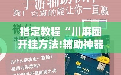 指定教程“川麻圈开挂方法!辅助神器插件下载