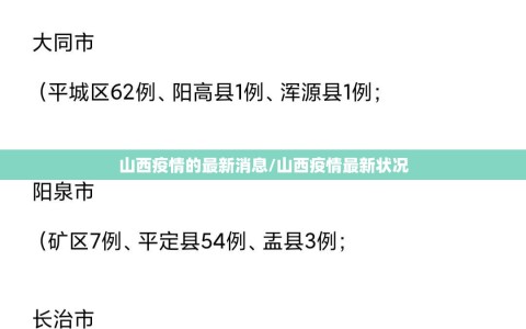 山西疫情的最新消息/山西疫情最新状况