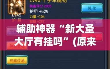 辅助神器“新大圣大厅有挂吗”(原来确实是有插件)