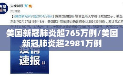 美国新冠肺炎超765万例/美国新冠肺炎超2981万例