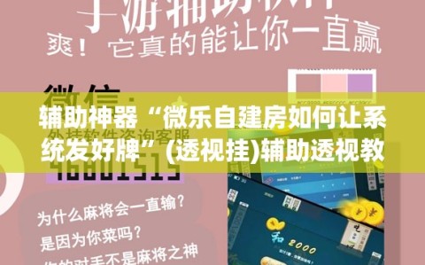 辅助神器“微乐自建房如何让系统发好牌”(透视挂)辅助透视教程