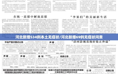河北新增534例本土无症状/河北新增69例无症状问责