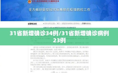 31省新增确诊34例/31省新增确诊病例23例