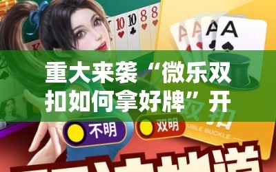 重大来袭“微乐双扣如何拿好牌”开挂详细安装教程