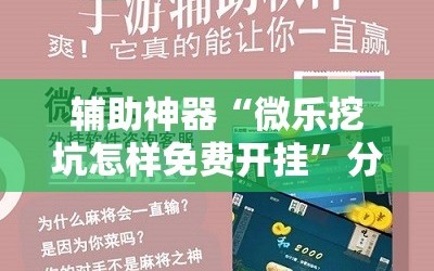 辅助神器“微乐挖坑怎样免费开挂”分享装挂详细步骤