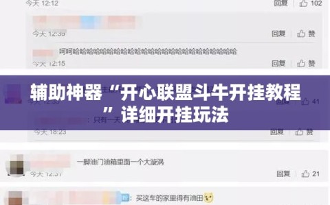 辅助神器“开心联盟斗牛开挂教程”详细开挂玩法
