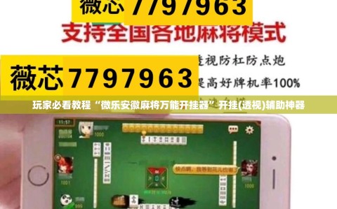 玩家必看教程“微乐安徽麻将万能开挂器”开挂(透视)辅助神器