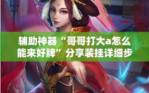 辅助神器“哥哥打大a怎么能来好牌”分享装挂详细步骤