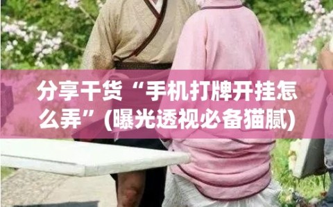 分享干货“手机打牌开挂怎么弄”(曝光透视必备猫腻)