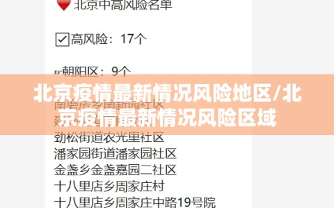 北京疫情最新情况风险地区/北京疫情最新情况风险区域