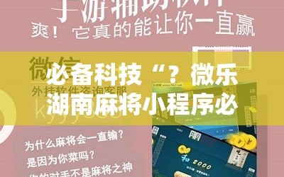 必备科技“？微乐湖南麻将小程序必赢神器免费”分享装挂详细步骤